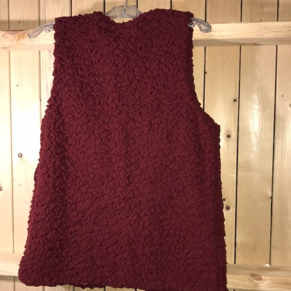 Blu Pepper Burgundy Vest S NWT - Picture 6 of 8